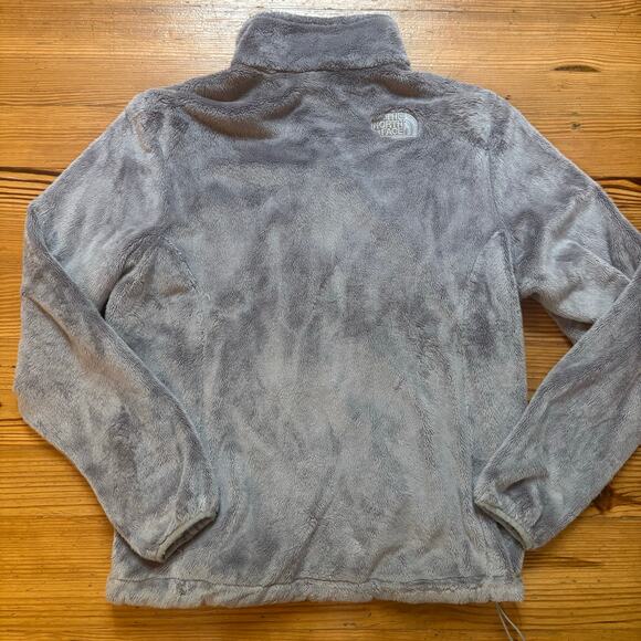 The North Face light gray fleece full zip womens sweater SIZE L - Picture 7 of 7